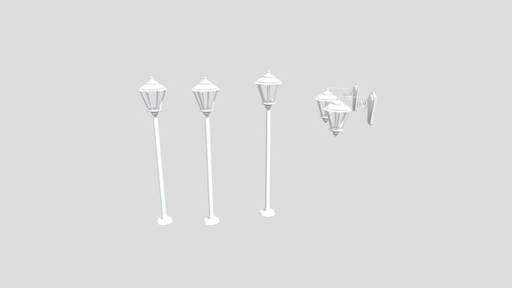 Classic Style Street Lamp 3D Model
