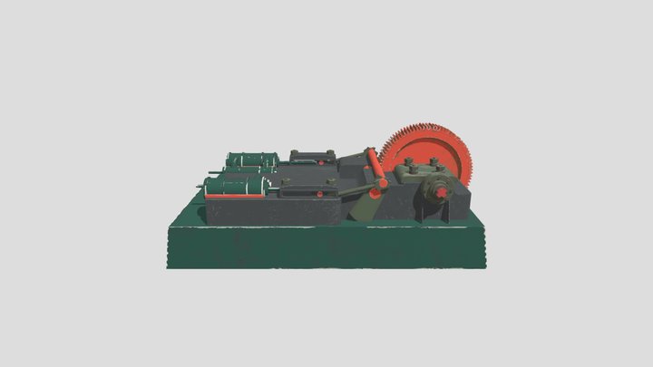 8000匹马力双缸卧式蒸汽原动机 3D Model