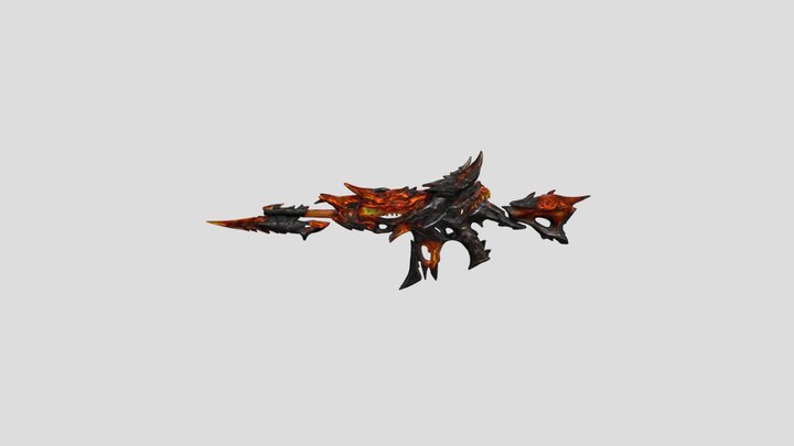 Infernal Dragon Lance 3D Model