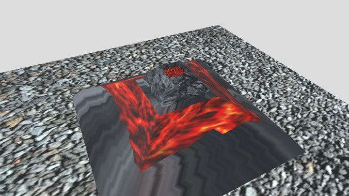 Stylized volcano_lowpoly – Gratis 3D-model STL