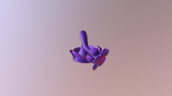 LaneJ Alien Flower Mesh 3D Model