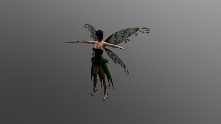 Low polygon Fairy model 3D Model