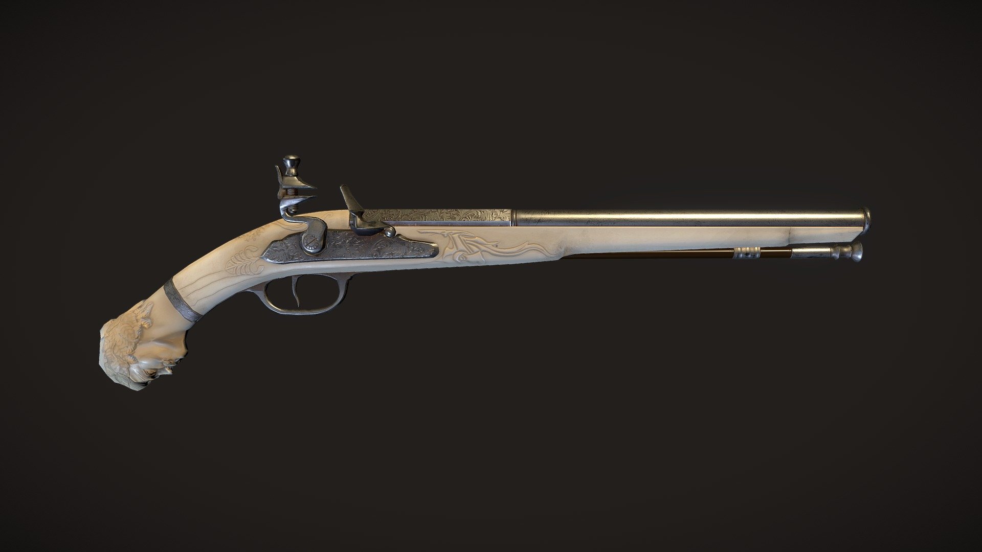 Ivory Flintlock - Download Free 3D model by Stuart Whittaker ...