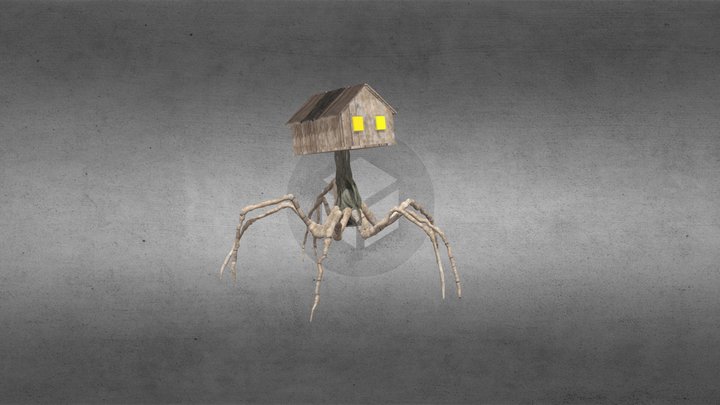 House head Without Vines 3D Model