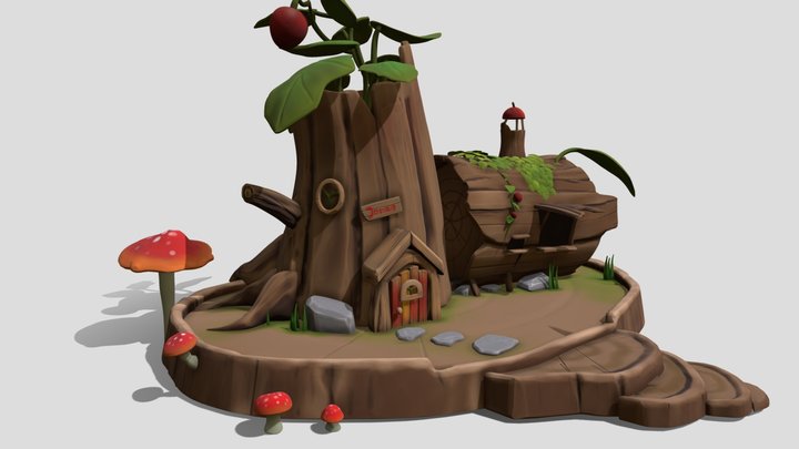 Jonas' Treehouse | Sculpting Retake DAE 3D Model