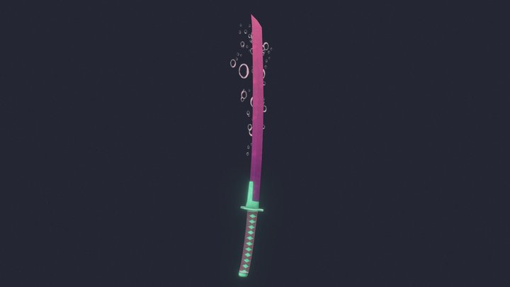 Stylized Katana | Experimental colours 3D Model