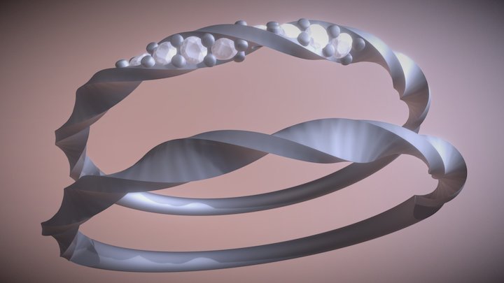 Ringmodel104- Wedding ring -Twist ring 3D Model