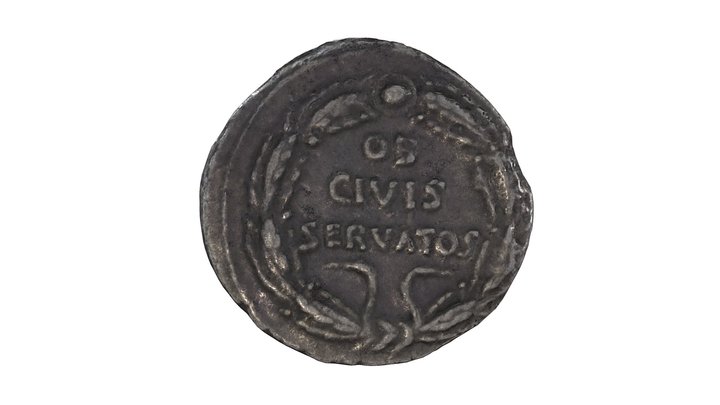 Denario de Augusto (ca. 19 a.C.) 3D Model
