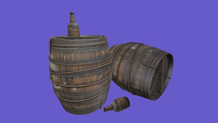 Beer Barrel 3D Model