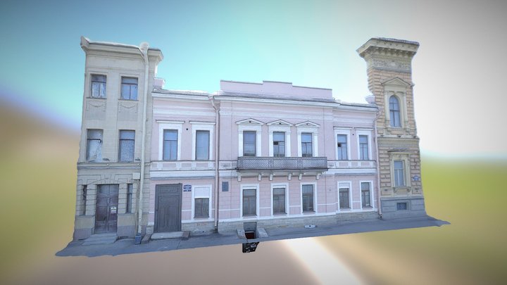 Saint-Petersburg, house on the riverside 3D Model
