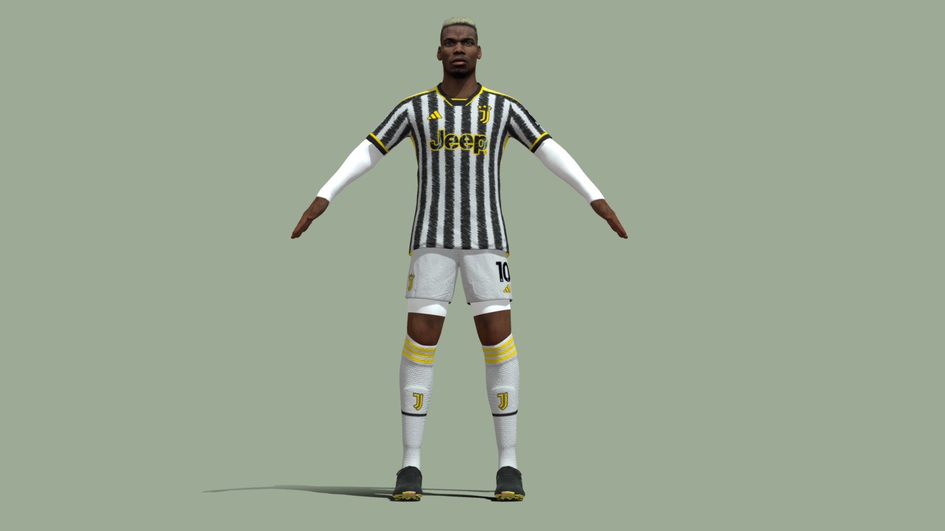 T-Pose Rigged Paul Pogba Juventus — Sketchfab embed 3D viewer