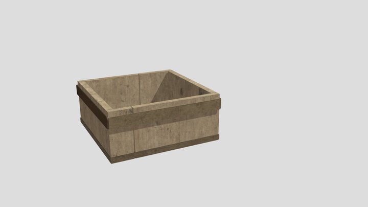 Wood Box 3D Model