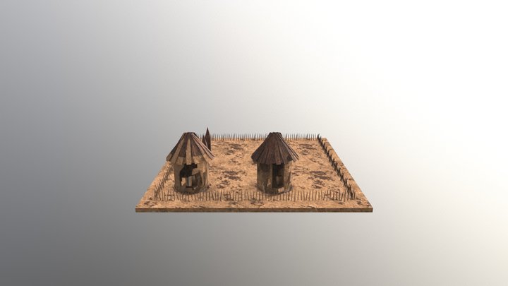 Tribal Village 3D Model