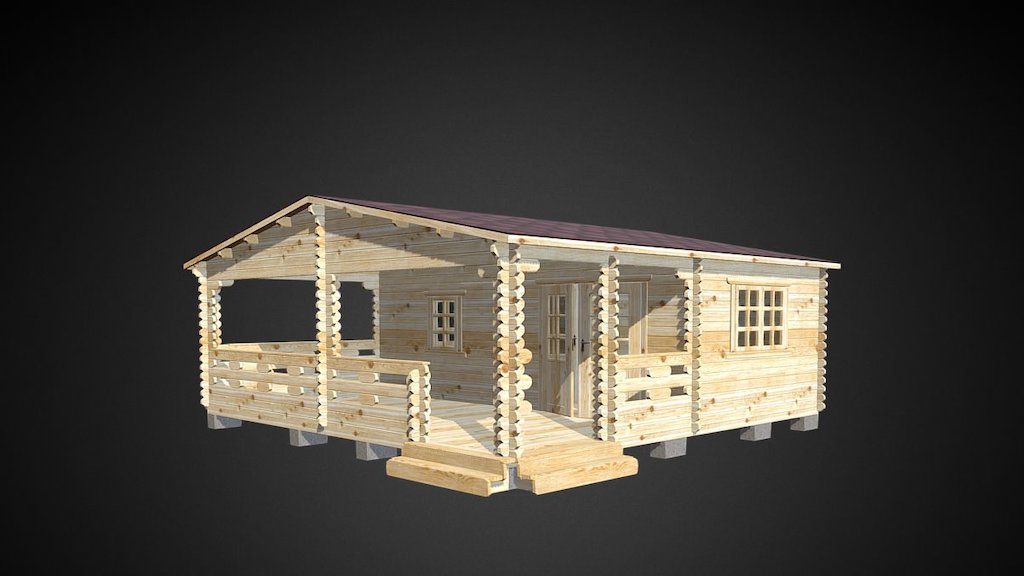 Дачный дом 6 x 6 м с верандой
