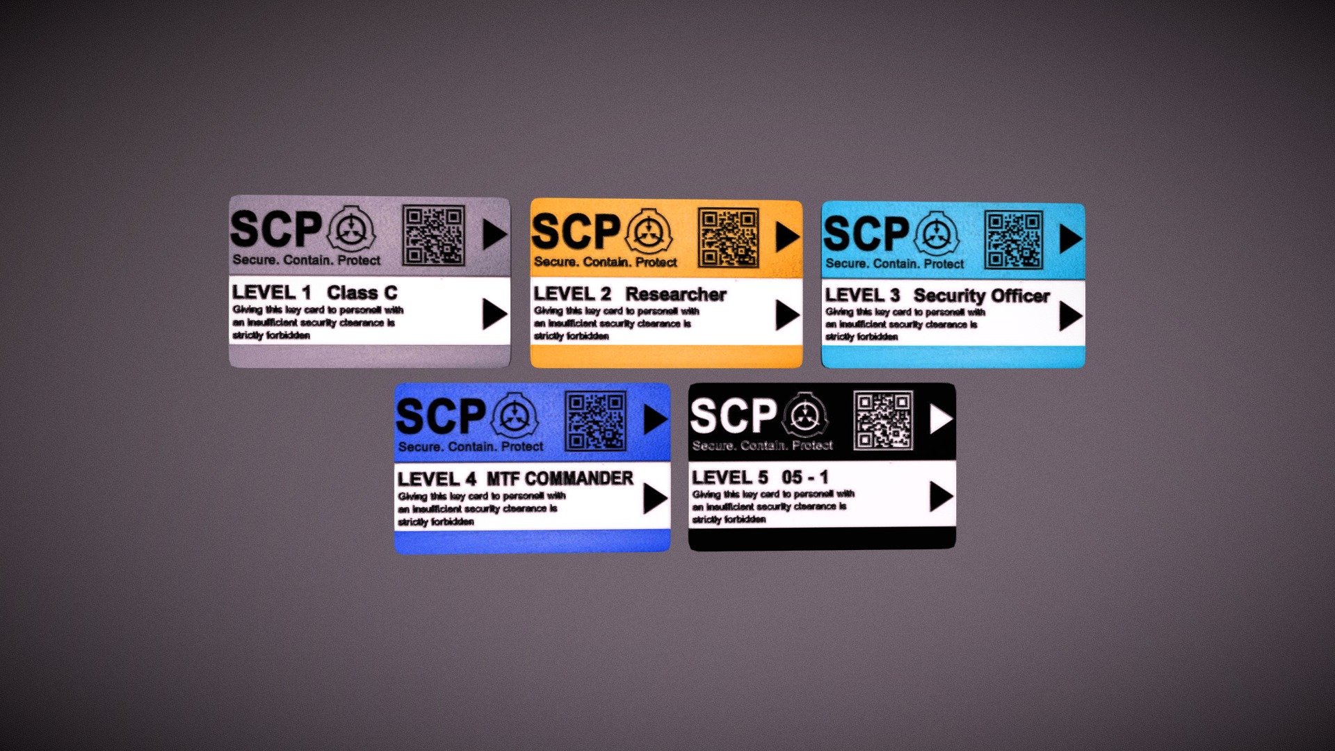 Scp Keycards Download Free 3d Model By Anthony Yanez Paulyanez