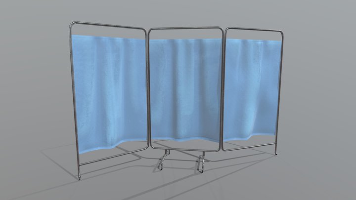 Hospital curtains 3D Model