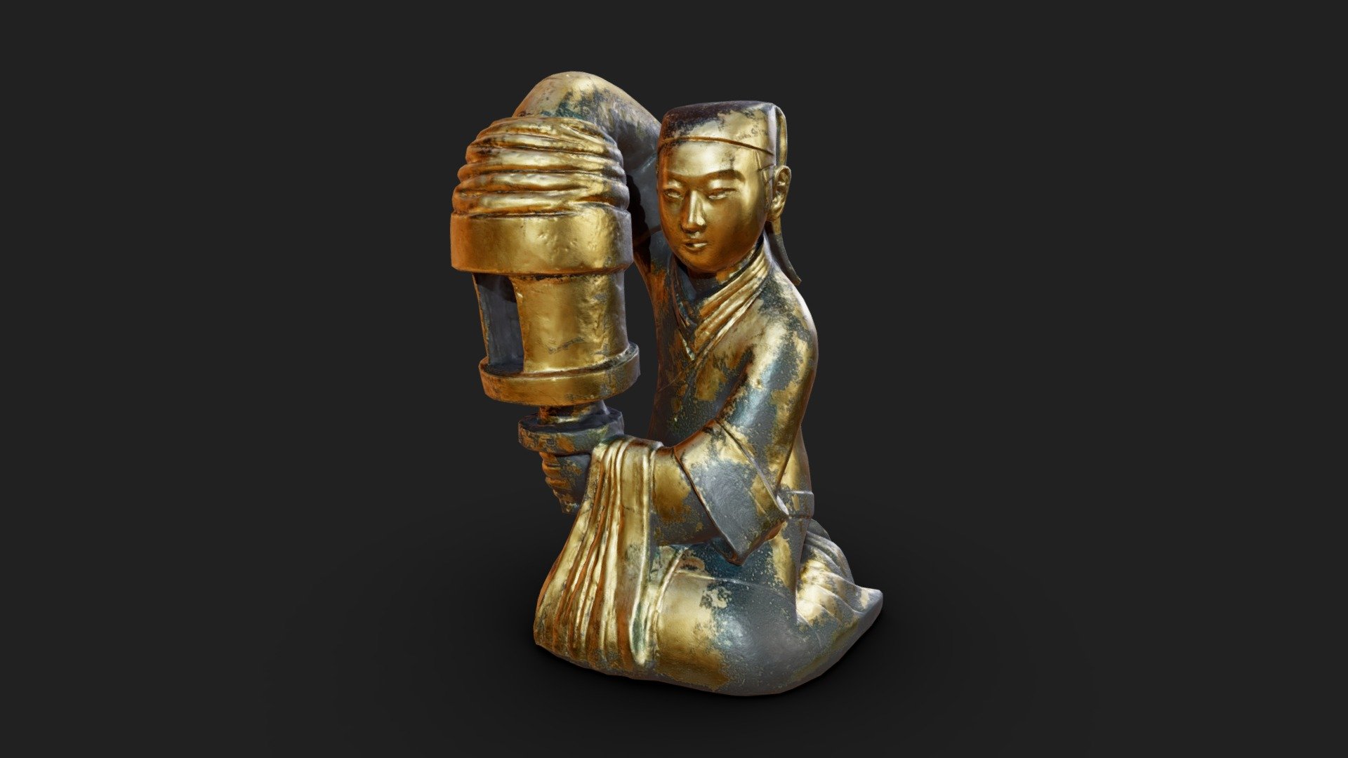 西汉长信宫灯- 3D model by zzeme (@zzeme) [e51abb5]