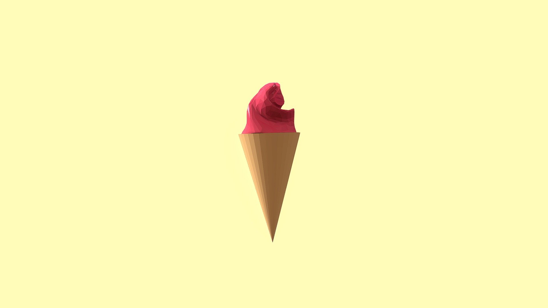 Simple Ice cream (low poly)