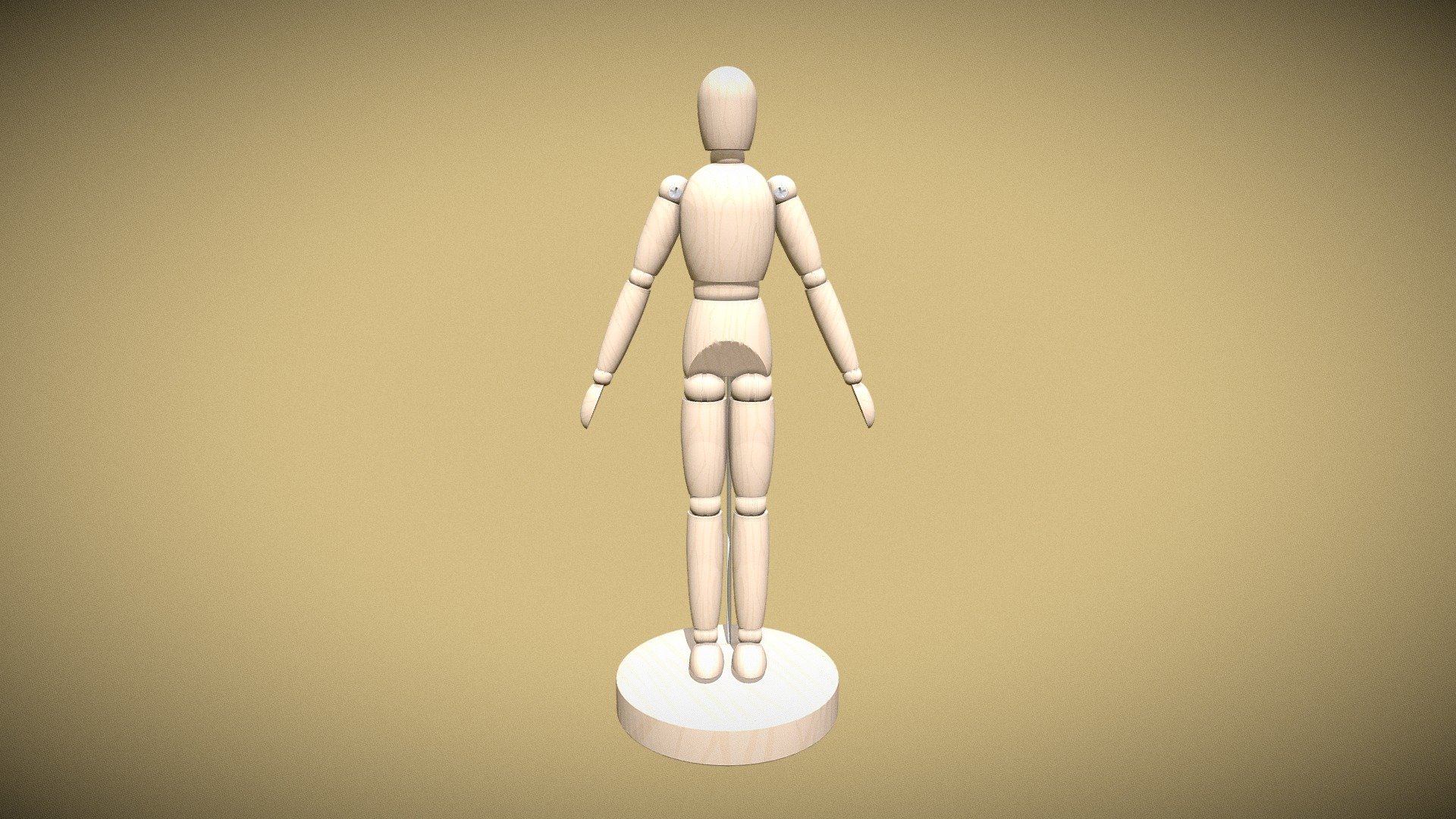 Poseable Wooden Artist's Figure - 3D model by CMFDesign [e51b48a ...