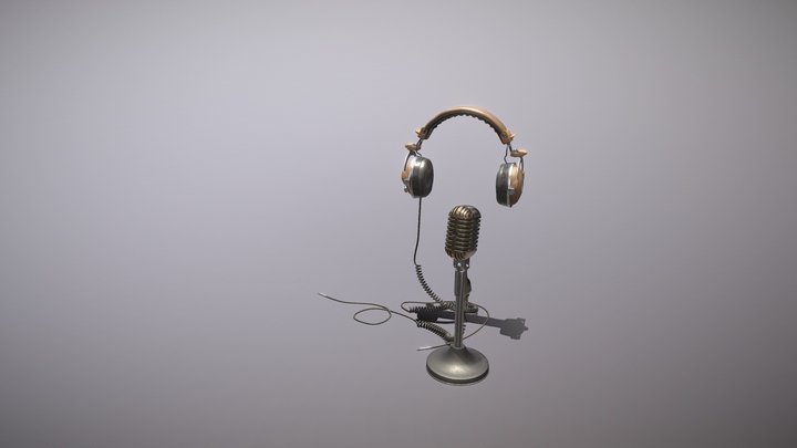 Voxx Headset and Shure Microphone 3D Model