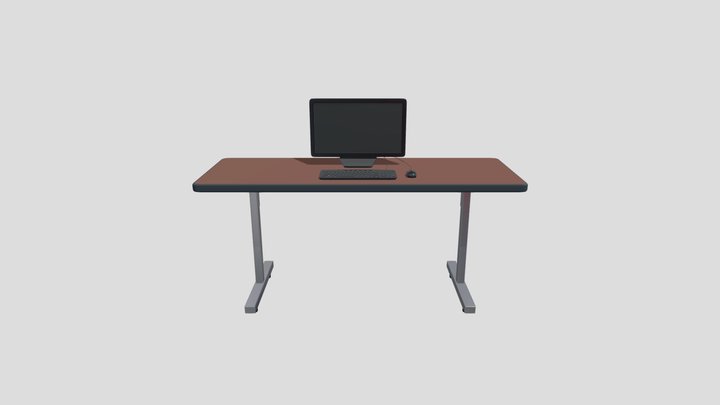 blank screen office computer 3D Model