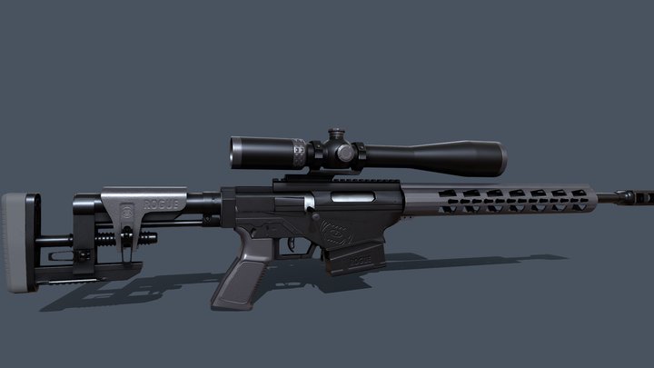 Sniper rifle GameReady Free 3D Model