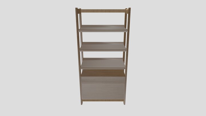 Walker Edison Modern Reeded Bookshelf