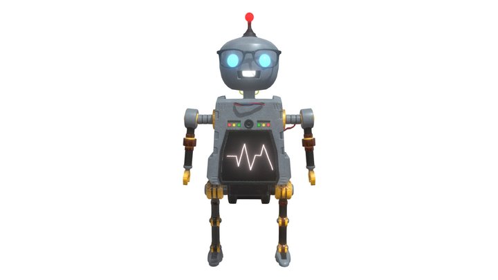 robot w glasses 3D Model