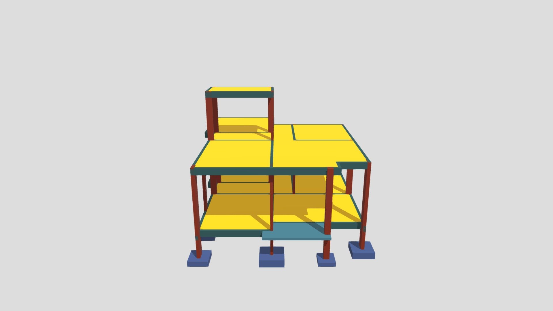 3D da estrutura - Residência Gisele Carvalho
