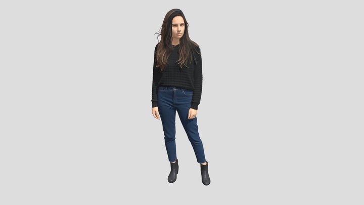 Casual Denim Portrait – Modelo 3D gratuito STL