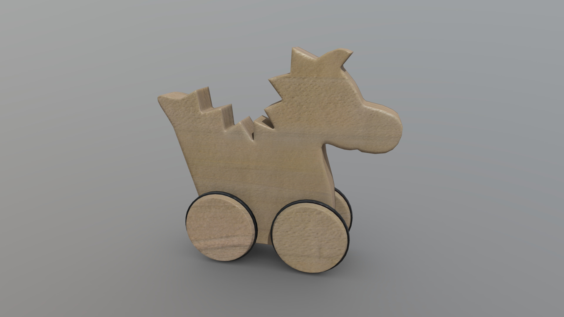 3D model Wooden Dragon Toy - This is a 3D model of the Wooden Dragon Toy. The 3D model is about a paper bag with a face.