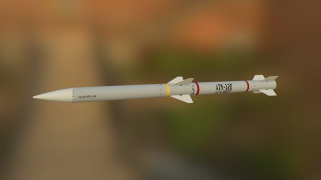 AIM-120 AMRAAM missile 3D Model