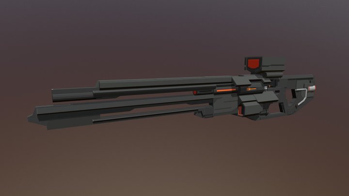 Z-750 Binary Rifle, (Halo) Minecraft 3D model 3D Model