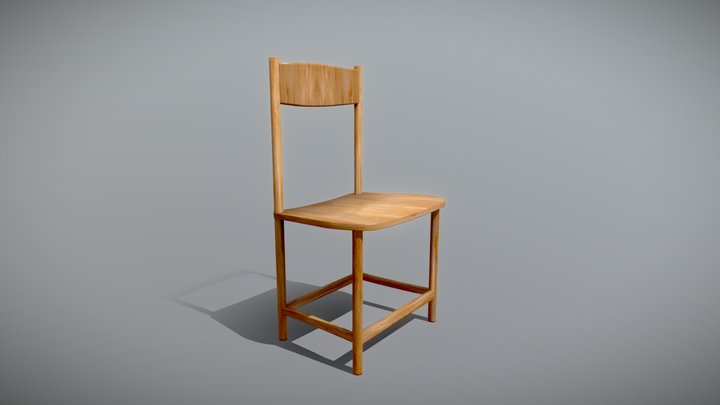 Wooden Chair 3D Model