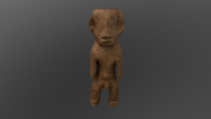 Wooden Male Figure 3D Model