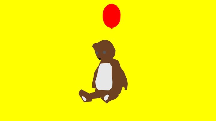 Bear-redo (sitting) 3D Model