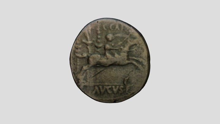 Denarius of Augustus showing Gaius Caesar 3D Model