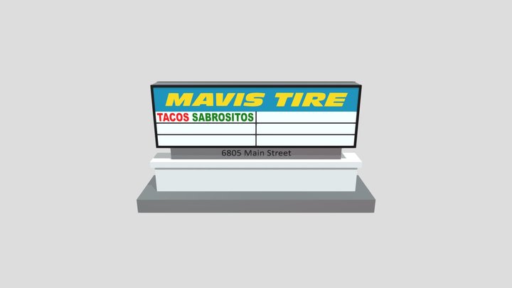 Monument Sign Sample 3D Model