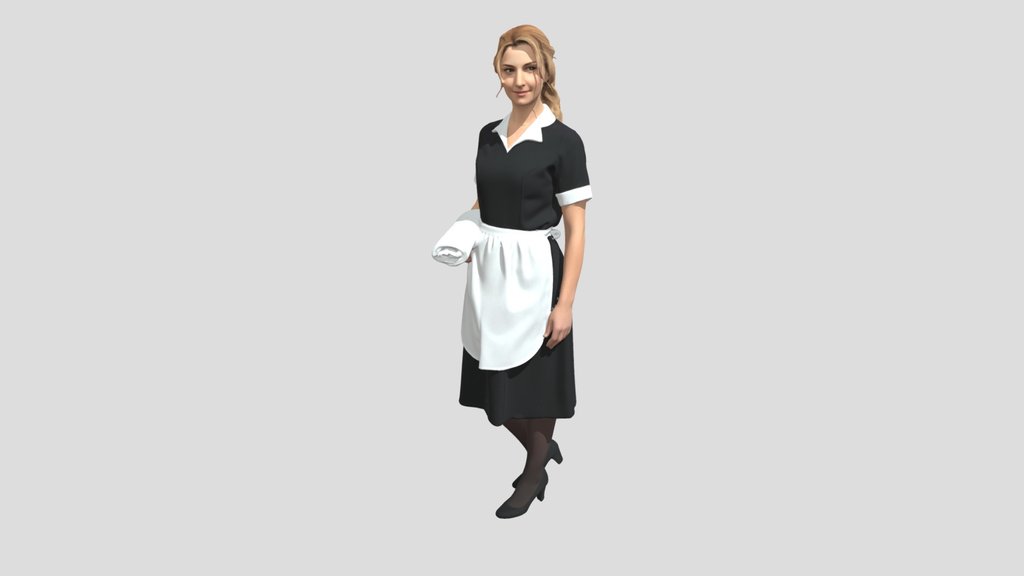 Classic Maid in Black and White