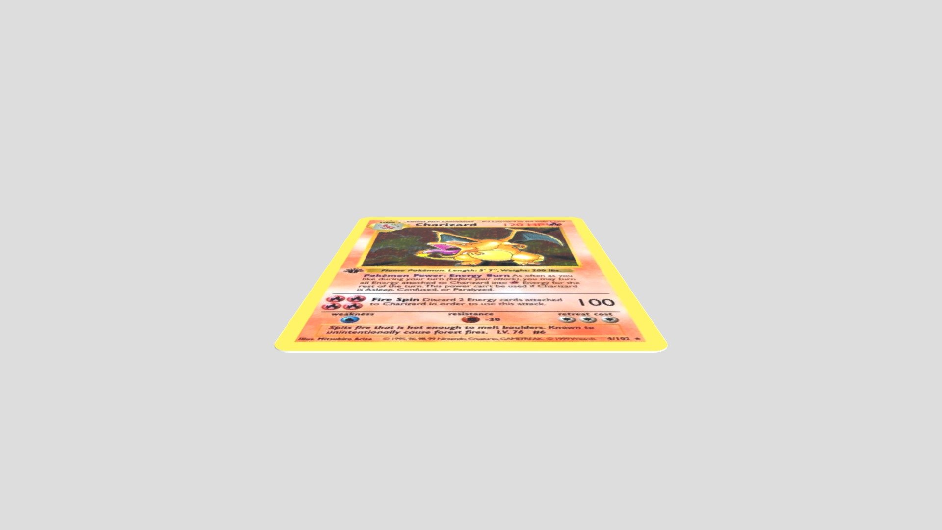 Pokemon Tcg Charizard 1st Edition 3D model by Charzard (skyiconic375) [e531816] Sketchfab