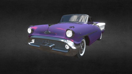 1957 Oldsmobile Starfire 98 Convertible 3D Model