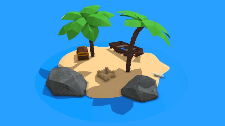 Small Island 3D Model