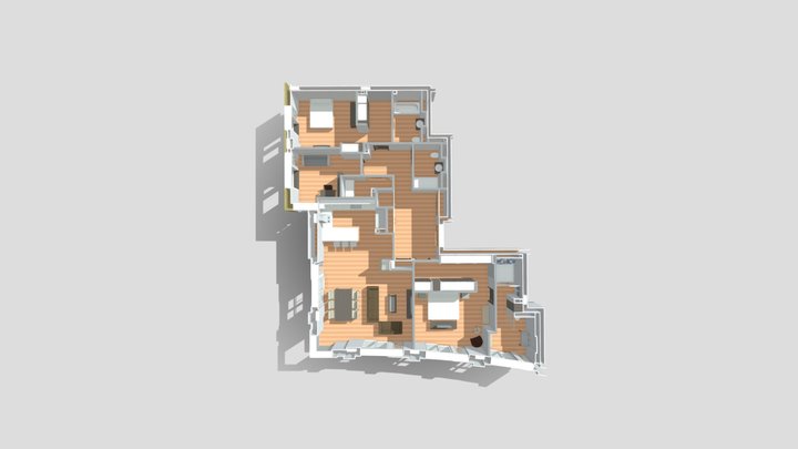TekTuşla 3+1 Sample Unit 3D Model