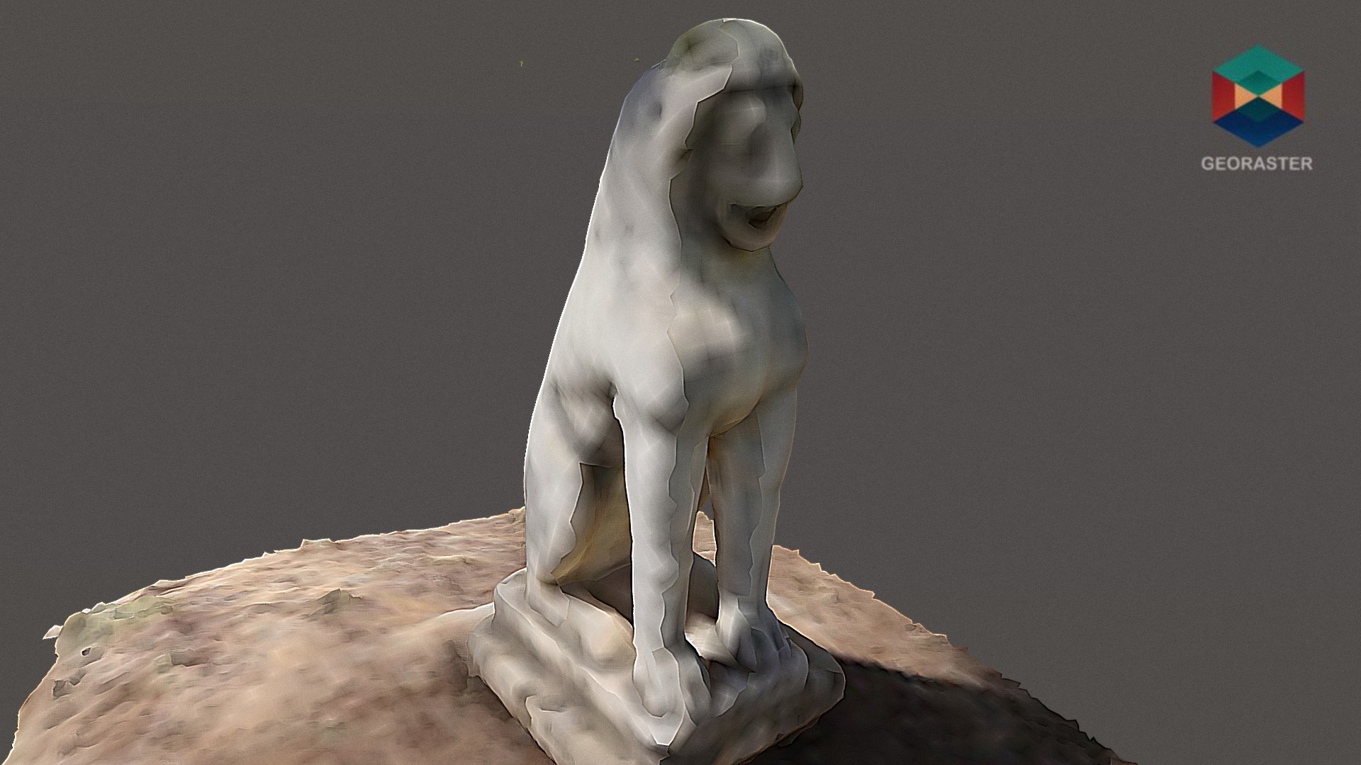 3D model Lion statue - This is a 3D model of the Lion statue. The 3D model is about a statue of a person.