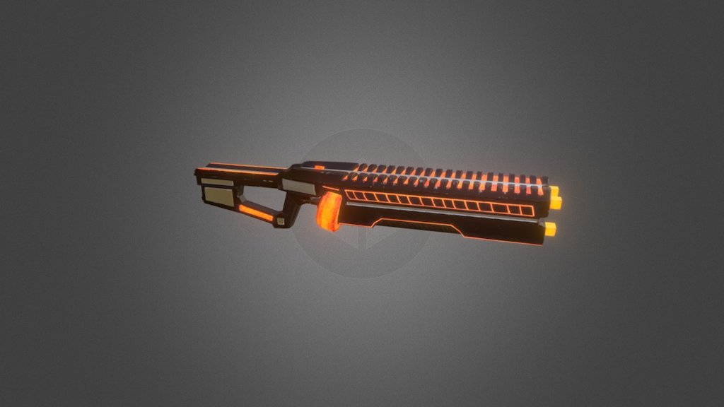Machine Gun Low Poly