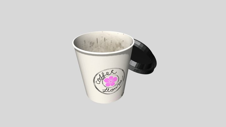 Cardboard Coffee Cup 3D Model