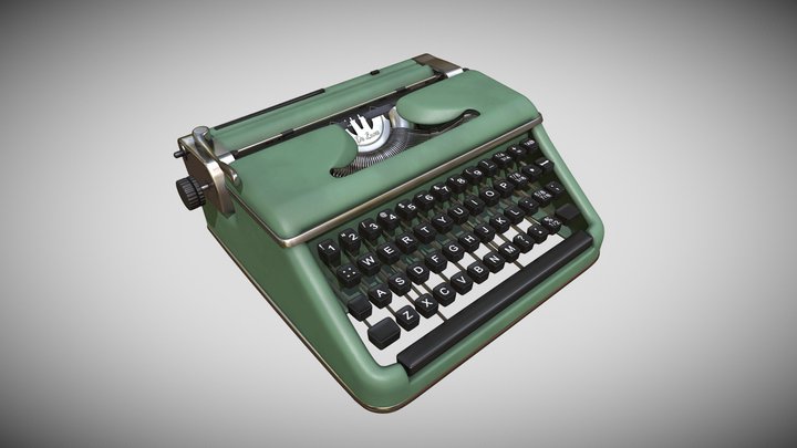 Vintage Typewriter 3D Model