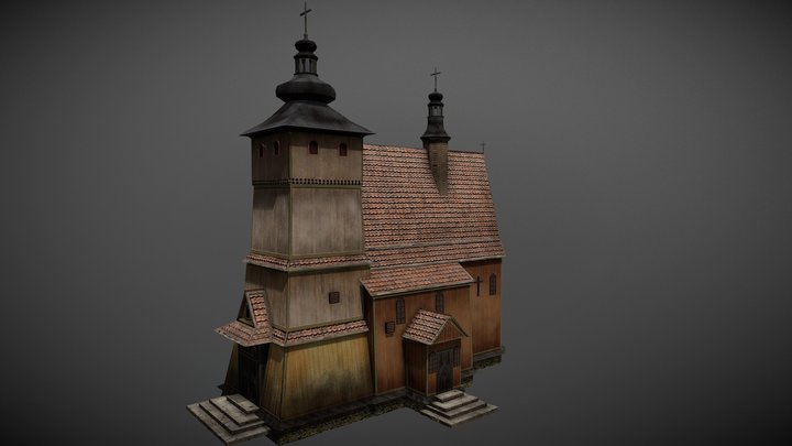 Old Church in Poland 3D Model