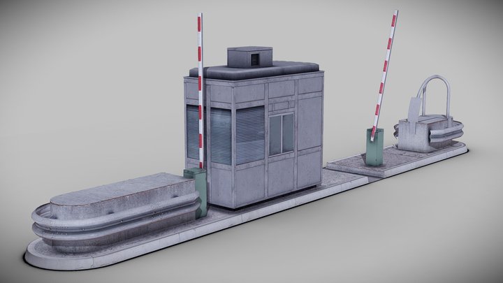 Tunnel du Mont-Blanc, Guard Booth 3D Model