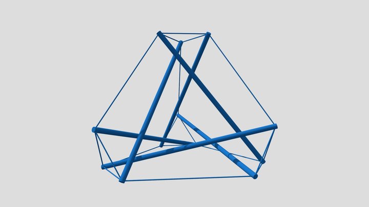 Tensegrity 6- Tetraedro Truncado 3D Model